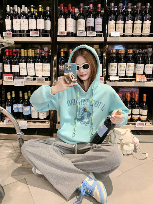 <曾小咸推荐>2.10现货秒杀 ！微信超特价！小狗印花连帽加绒卫衣 日常219.99 立减130 秒杀89.99！！ 商品图11