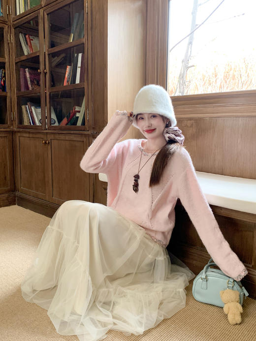 <曾小咸推荐>2.10现货秒杀 ！微信超特价！韩系撞色边毛衣 日常189.99 立减100 秒杀89.99！！ 商品图9