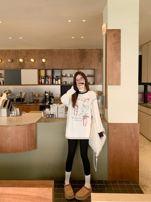 <曾小咸推荐>2.11现货秒杀 ！微信超特价！2色磨毛芭比裤 日常119.99 立减60 秒杀59.99！！字母绣花加绒T恤秒杀79.99！！ 商品图12