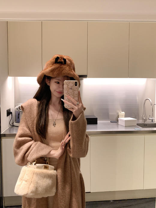 金蘑菇菇 京洛再无佳人 小白狐连帽慵懒开衫 商品图0