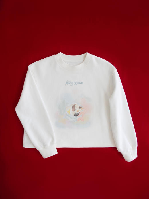 Kaiy Xiao 兔耳美人鱼印花加绒卫衣 商品图2