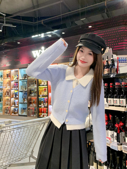 <曾小咸推荐>2.12现货秒杀 ！微信超特价！撞色翻领假两件毛衣 日常199.99 立减110 秒杀89.99！！ 商品图11