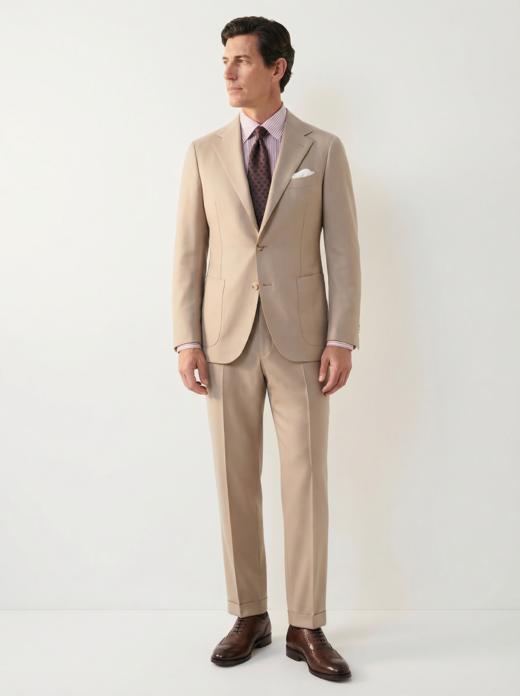 「58款可选」Hardy Minnis Fresco III 强捻抗皱意式全麻衬套装 商品图1