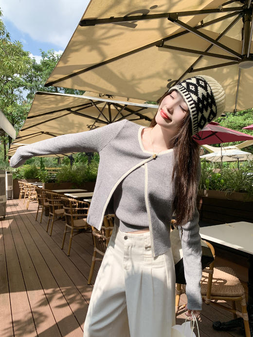 <曾小咸推荐>2.12现货秒杀 ！微信超特价！韩系撞色边针织衫套装 日常199.99 立减100 秒杀99.99！！ 商品图7