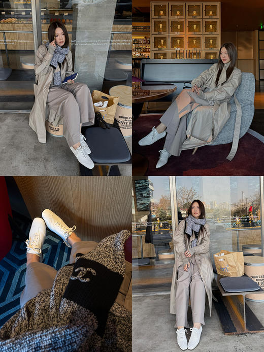 HIDEMI 大秀款进口头层小羊皮老钱风极简设计感超软脚感薄底球鞋 商品图2