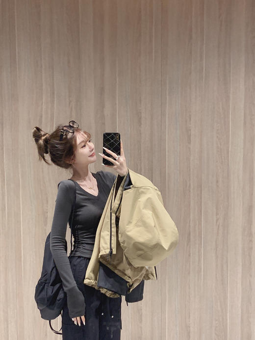 金蘑菇菇  户外系列 炭灰T+工装裤 商品图3