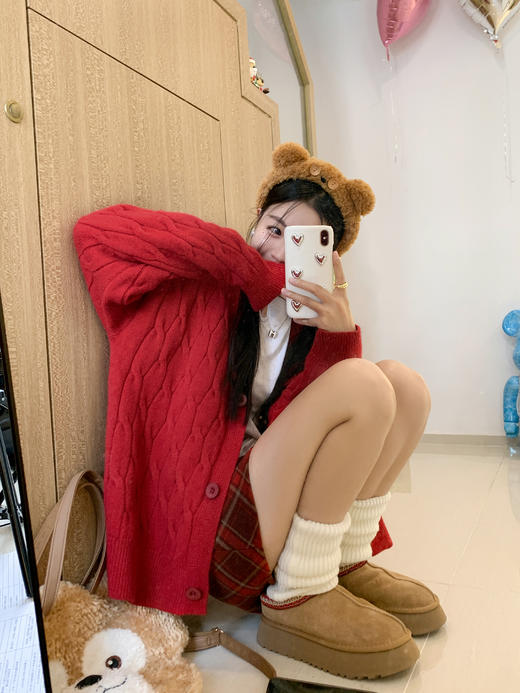 <曾小咸推荐>2.12现货秒杀 ！微信超特价！2色麻花毛衣开衫 日常189.99 立减100 秒杀89.99！！ 商品图7