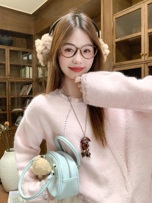 <曾小咸推荐>2.10现货秒杀 ！微信超特价！韩系撞色边毛衣 日常189.99 立减100 秒杀89.99！！ 商品图13