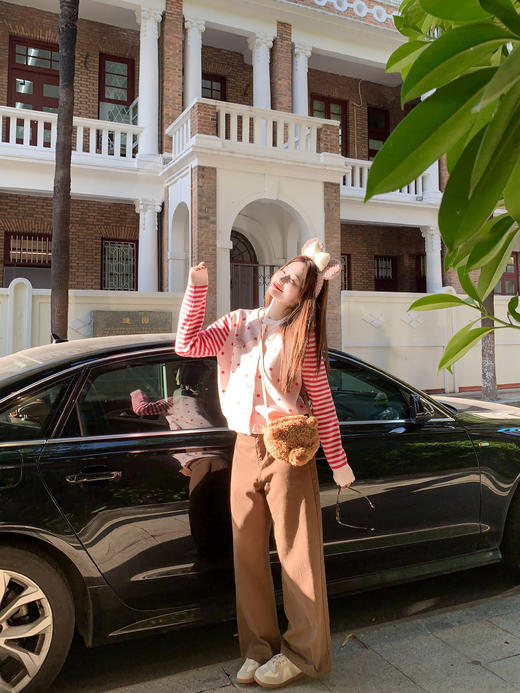 <曾小咸推荐>2.11现货秒杀 ！微信超特价！韩系撞色波点针织开衫 日常209.99 立减120 秒杀89.99！！ 商品图11