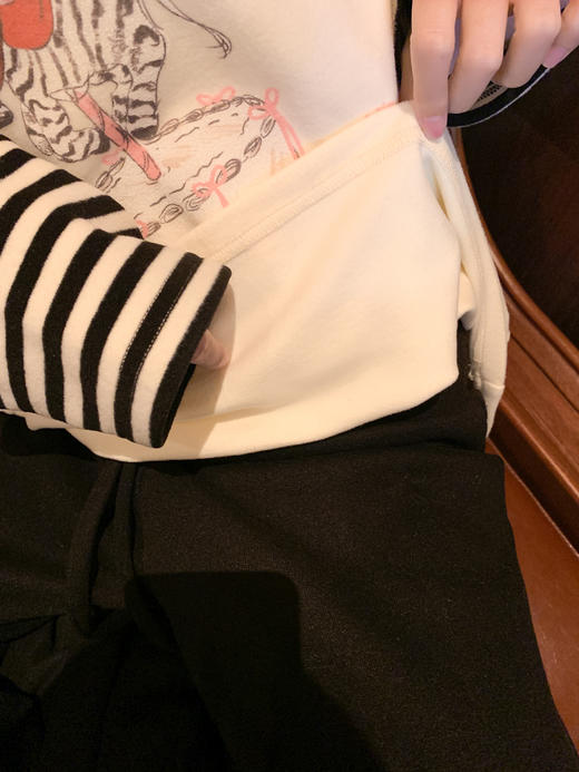 <曾小咸推荐>2.10现货秒杀 ！微信超特价！韩系印花条纹针织长袖 日常159.99 立减80 秒杀79.99！！ 休闲裤  秒杀79.99！！ 商品图8