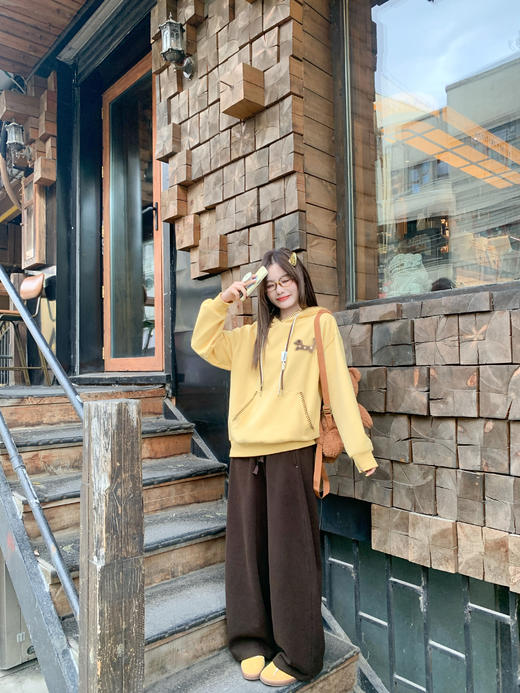 <曾小咸推荐>2.9现货秒杀 ！微信超特价！撞色边加绒连帽卫衣 日常219.99 立减130 秒杀89.99！！ 商品图12