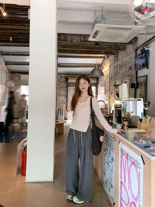 <曾小咸推荐>2.12现货秒杀 ！微信超特价！抽绳直筒西装裤（加厚）日常179.99 立减90 秒杀89.99！！ 商品图4