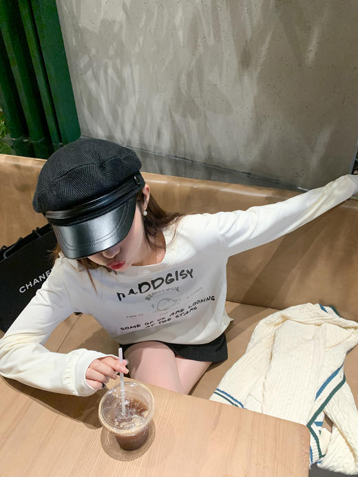 <曾小咸推荐>2.12现货秒杀 ！微信超特价！字母长袖磨毛T恤 日常119.99 立减60 秒杀59.99！！ 商品图6