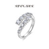 【预售】ShiningHouse[培育] 18k金钻石戒指 圆钻形1克拉钻人工真钻人造钻石K金戒指排钻戒指时尚钻石戒指悦己送礼臻选【此商品不支持7天无理由退货退款】预计3日发货 商品缩略图2