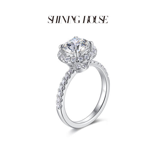 【预售】ShiningHouse[培育] 18k金钻石戒指 圆钻形1.5克拉钻人工真钻人造钻石K金戒指时尚钻石戒指悦己送礼臻选【此商品不支持7天无理由退货退款】预计3日发货 商品图2
