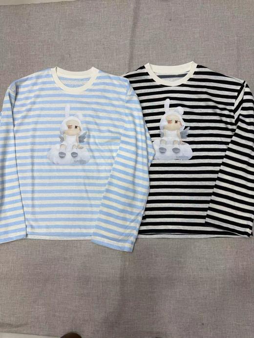 F013026联名2026春季新款刘浩存同款卡通印花条纹针织衫 商品图9