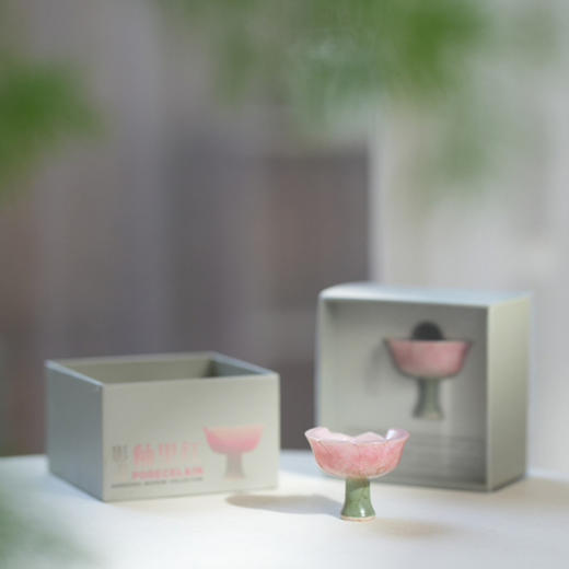 【停发2.24恢复发货】杭州博物馆平替同款 青釉里红高足杯 文创冰箱贴影 商品图0