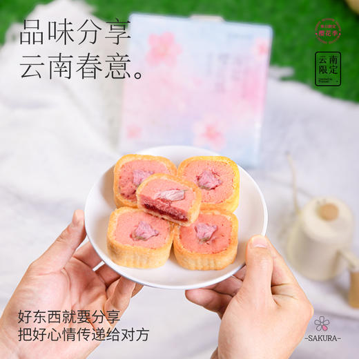 嘉华鲜花饼 海盐樱花塔鲜花饼礼盒 春日礼盒  140g 商品图9