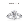 ShiningHouse[培育] 18k金钻石戒指 水滴形2克拉钻人工真钻人造钻石K金戒指时尚钻石戒指悦己送礼臻选【此商品不支持7天无理由退货退款】 商品缩略图1