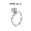 【预售】ShiningHouse[培育] 18k金钻石戒指 圆钻形1.5克拉钻人工真钻人造钻石K金戒指简约六爪钻石戒指悦己送礼臻选【此商品不支持7天无理由退货退款】 商品缩略图2
