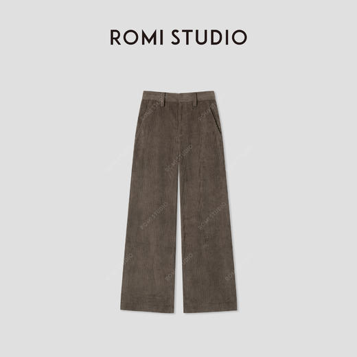 ROMI STUDIO“休闲复古”灯芯绒肌理感挺阔直筒休闲裤 RWCWX65807 商品图0