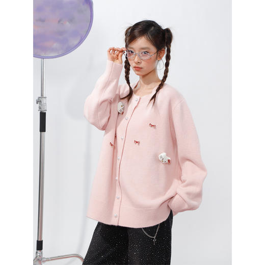 百搭宽松休闲KT圆领开衫毛衣-纪念日百货门店同款169262647 商品图1