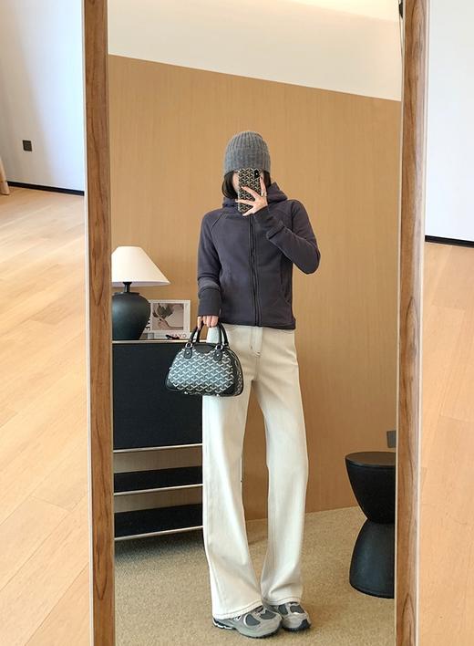 土耳其新款心动双版加绒直筒四面弹窄版牛仔裤 商品图5