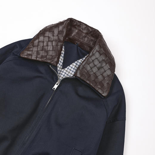 ROMI STUDIO“复古摩登”进口小羊皮编织领立体夹克外套 RWCAS87506 商品图3