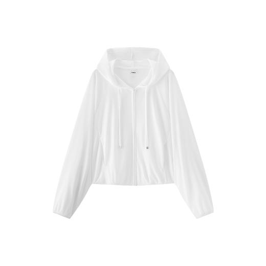 商场同款|森马外套女夏短款白色插肩袖连帽2026新款休闲百搭夹克 商品图4