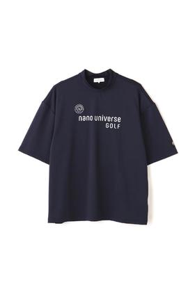 【nano universe GOLF】男士高尔夫 弹力小高领短袖T恤 字母印花  宽松休闲百搭