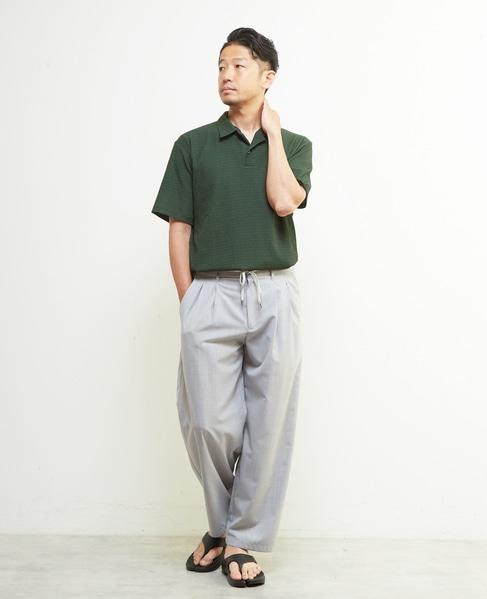 MEN'S MELROSE 夏季男士 编织网格Polo领短袖T恤休闲透气舒适 商品图2