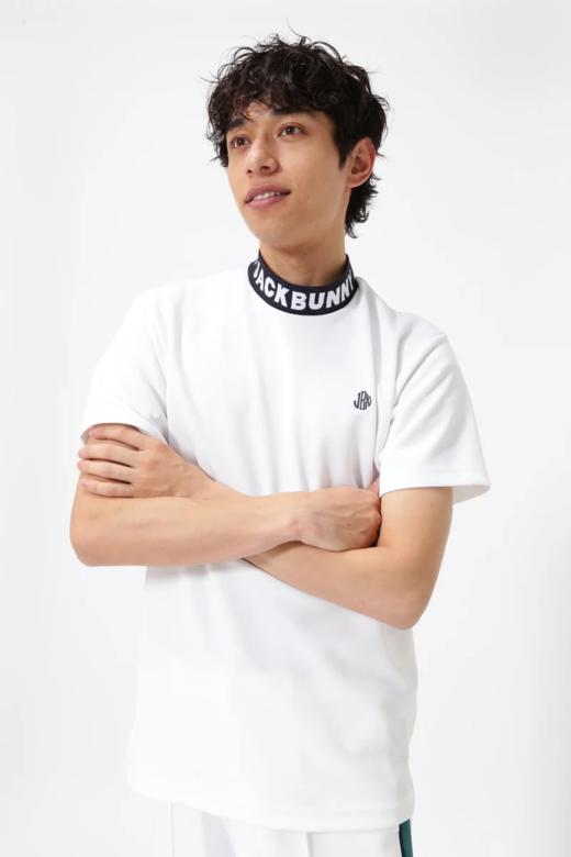 Jack Bunny 高尔夫男士 字母领口运动休闲半高领短袖T恤 商品图2