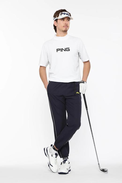 PING 高尔夫男士 夏季新款 字母印花立领透气舒适短袖T恤 商品图2