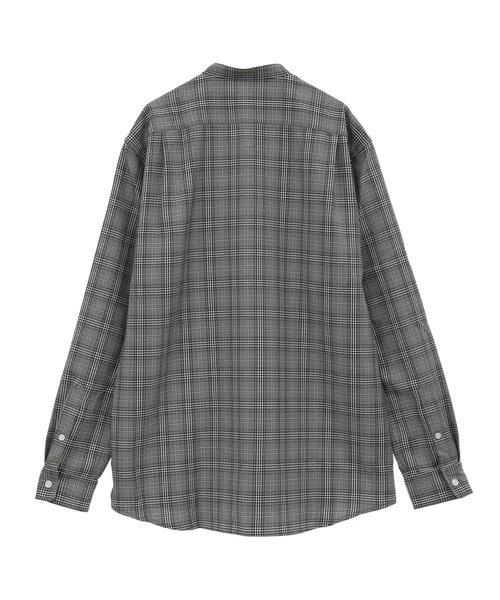 MEN'S MELROSE 男士 经典日系格纹带领衬衫 休闲长袖衬衣 商品图12