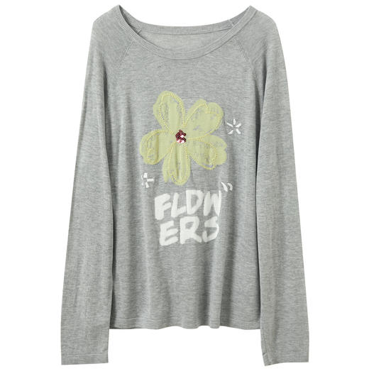 【100莱赛尔】三彩2026春季新款宽松轻薄提花针织衫套头毛衫长袖M 商品图4