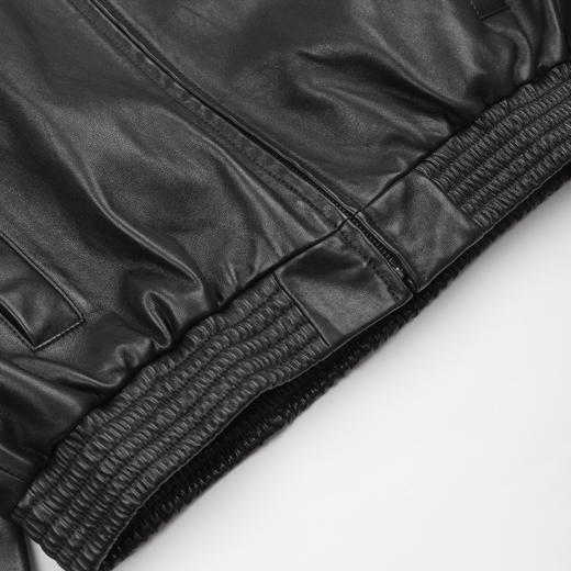 ROMI STUDIO“复古时尚”细腻柔软头层羊皮光泽皮夹克 RWCWWG7303 商品图4