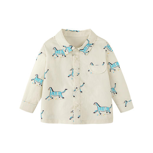 迷你巴拉男童宝宝长袖衬衫2026春新品亲肤纯棉透气轻户外山系上衣 商品图4