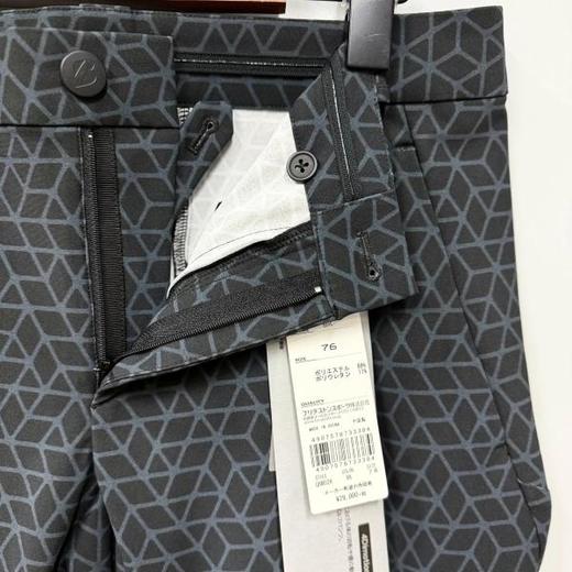 Ulticore系列 高尔夫男士 黑蓝两色抗皱几何纹弹力修身运动长裤 商品图9