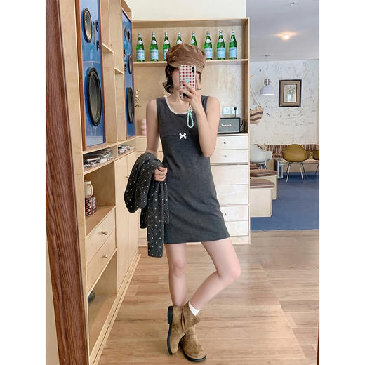 <曾小咸推荐>3.31现货秒杀 ！微信超特价！韩系短款开衫 日常139.99 立减80 秒杀59.99！！蕾丝拼接背心裙 日常119.99 立减60 秒杀59.99！！ 商品图2