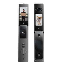 TCL智能门锁双屏AI智能锁萌宠互动语音录入人脸识别大屏猫眼K11 Pro