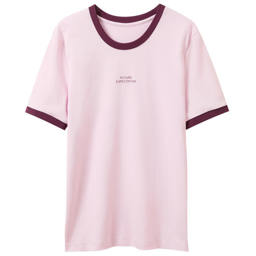 【匹马棉】三彩2026春季新款撞色圆领正肩短袖字母T恤基础套头Z 商品图4