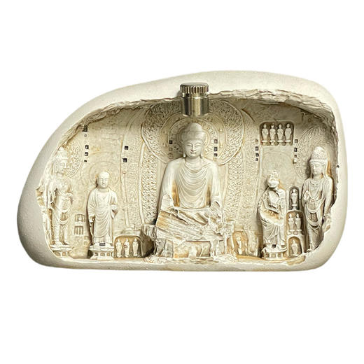 河南洛阳文创平替同款 龙门石窟冰箱贴 可发光佛像立体浮雕 商品图3