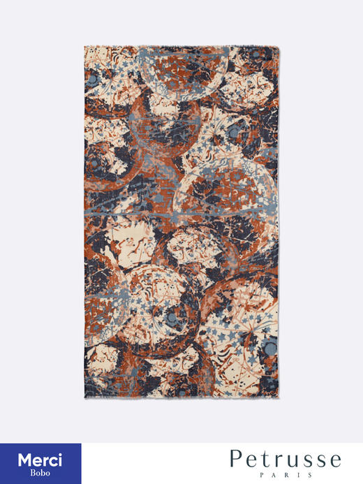 Petrusse 贝图丝 Copernic 哥白尼 丝网印刷 羊毛长围巾 商品图2