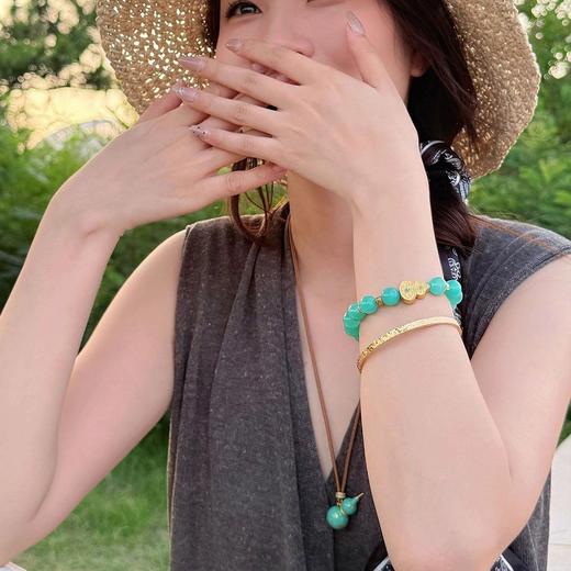 【实心纯铜❗️有质感精选色系】新中式彩色珐琅滴釉红色葫芦项链女长款吊坠编绳配饰多巴胺毛衣链。jc 商品图4