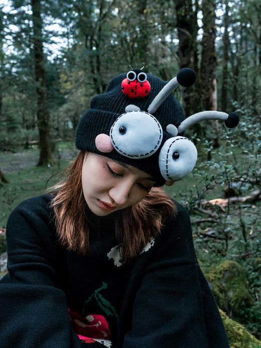 【2.10停发】芽小七原创设计金龟子成品男女秋冬保暖针织毛线帽可爱卡通 商品图4