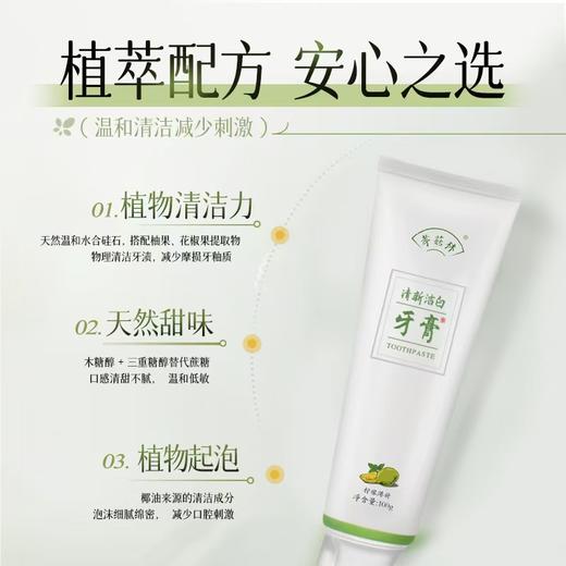 孝菇林清新洁白牙膏| 纯素洗护、泡沫绵密不辣口、温和清洁牙齿清新口气 商品图1