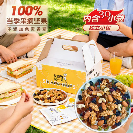 【开学季主推】私理理每日坚果礼盒600g无添加混合坚果 商品图0