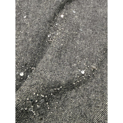 【贝拉推荐】高阶智性美 H型灰色羊毛钉珠半裙 普ra达克制的性感 时髦知识分子羊毛半裙 商品图6