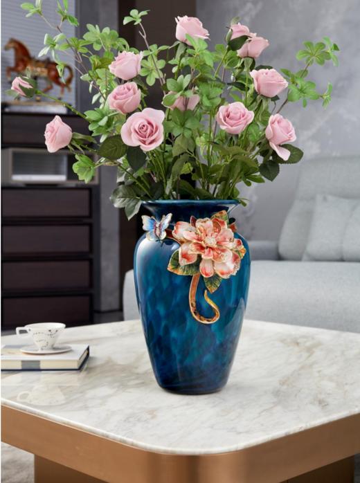 【彼达思】罗比罗丹《绽放B》珐琅彩花瓶工艺玄关家居饰品乔迁礼品 商品图3