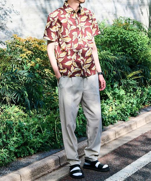 MEN'S MELROSE 夏季男士 格纹清凉感polo领短袖花衬衫 商品图0